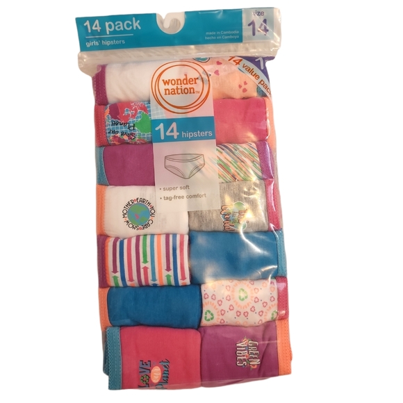 Wonder Nation  Girls Underwear 14-pack - Picture 4 of 4